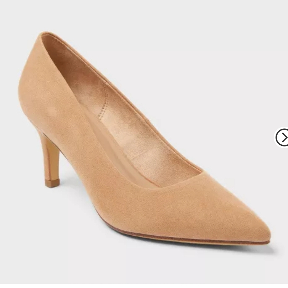 Women's Cindy Mid High Heels Pump With Memory Foam Insole A New Day Shoes 7.5
